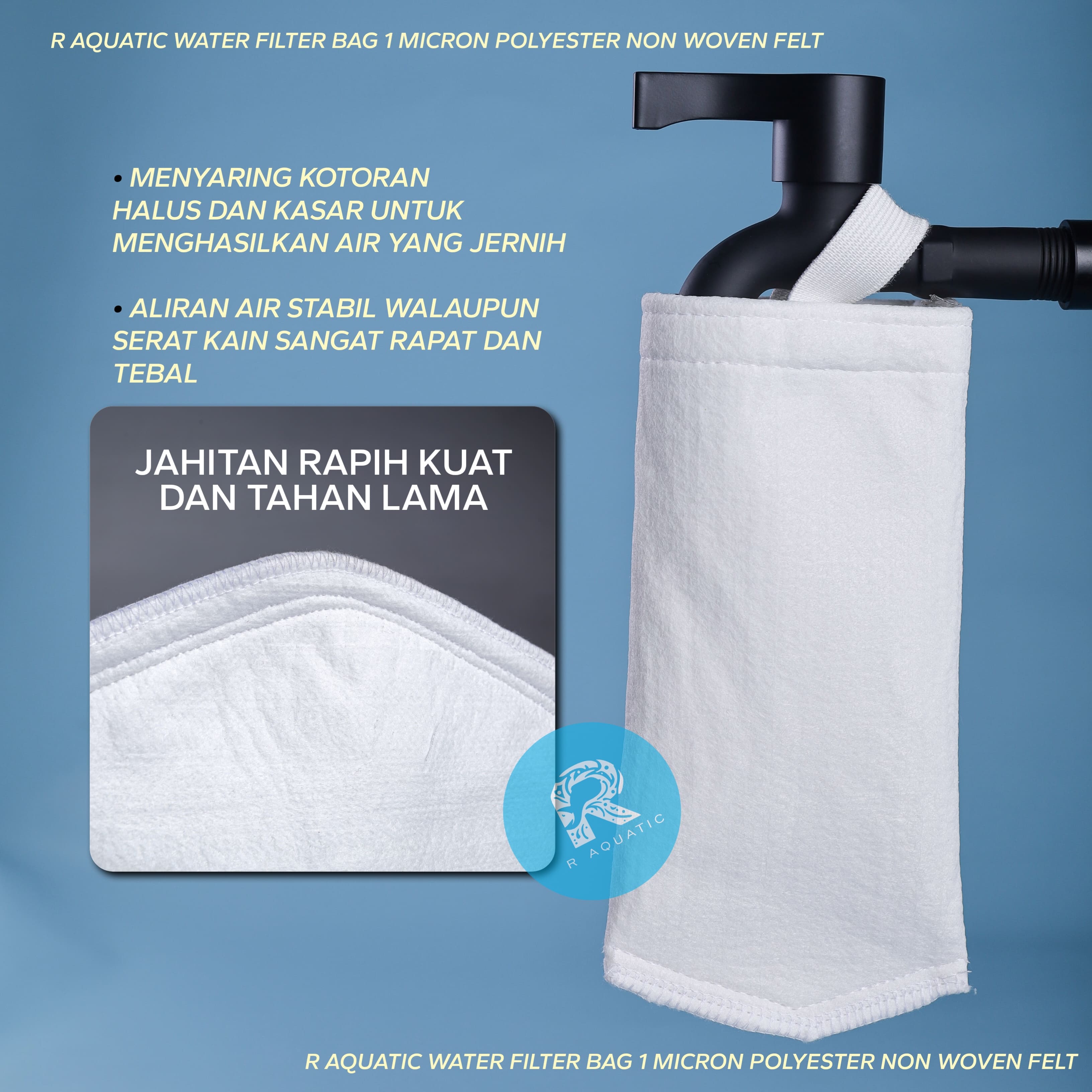 KAIN SARINGAN KERAN AIR 12 x 25 ONE MICRON